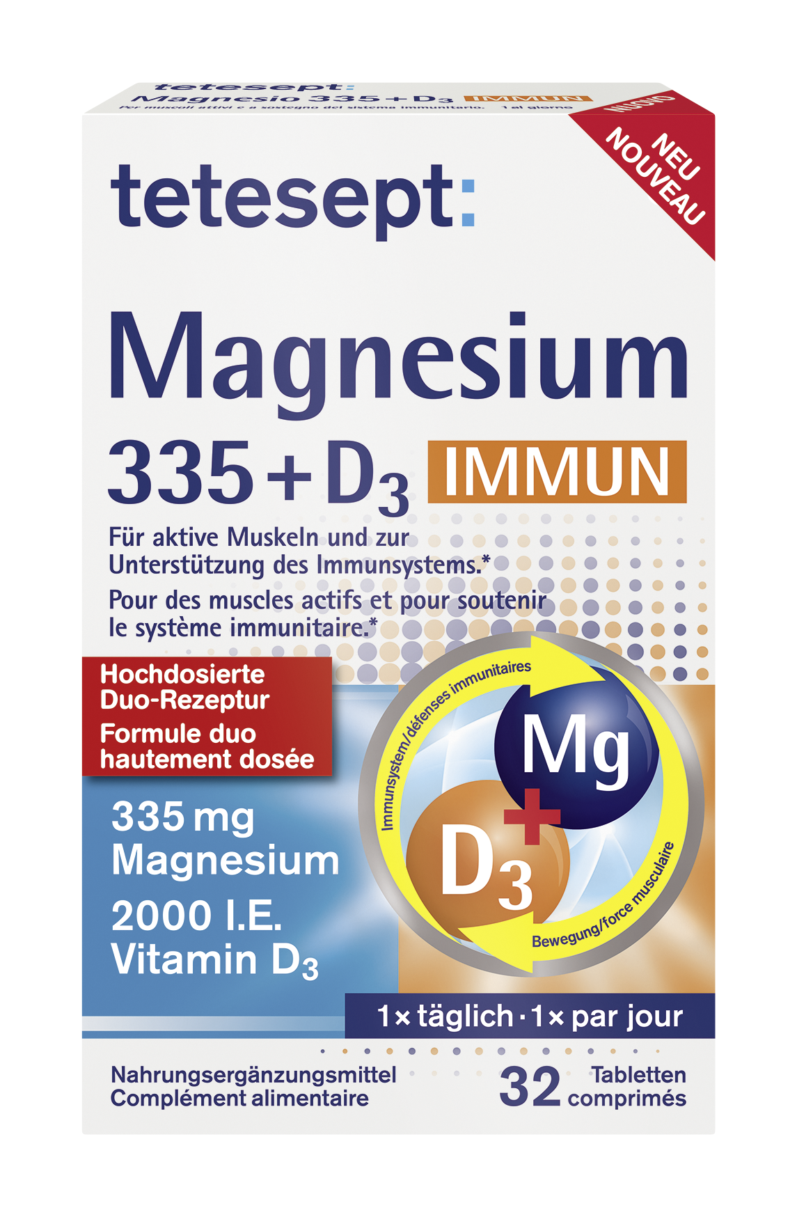 tetesept Magnesium 335+D3 Immun