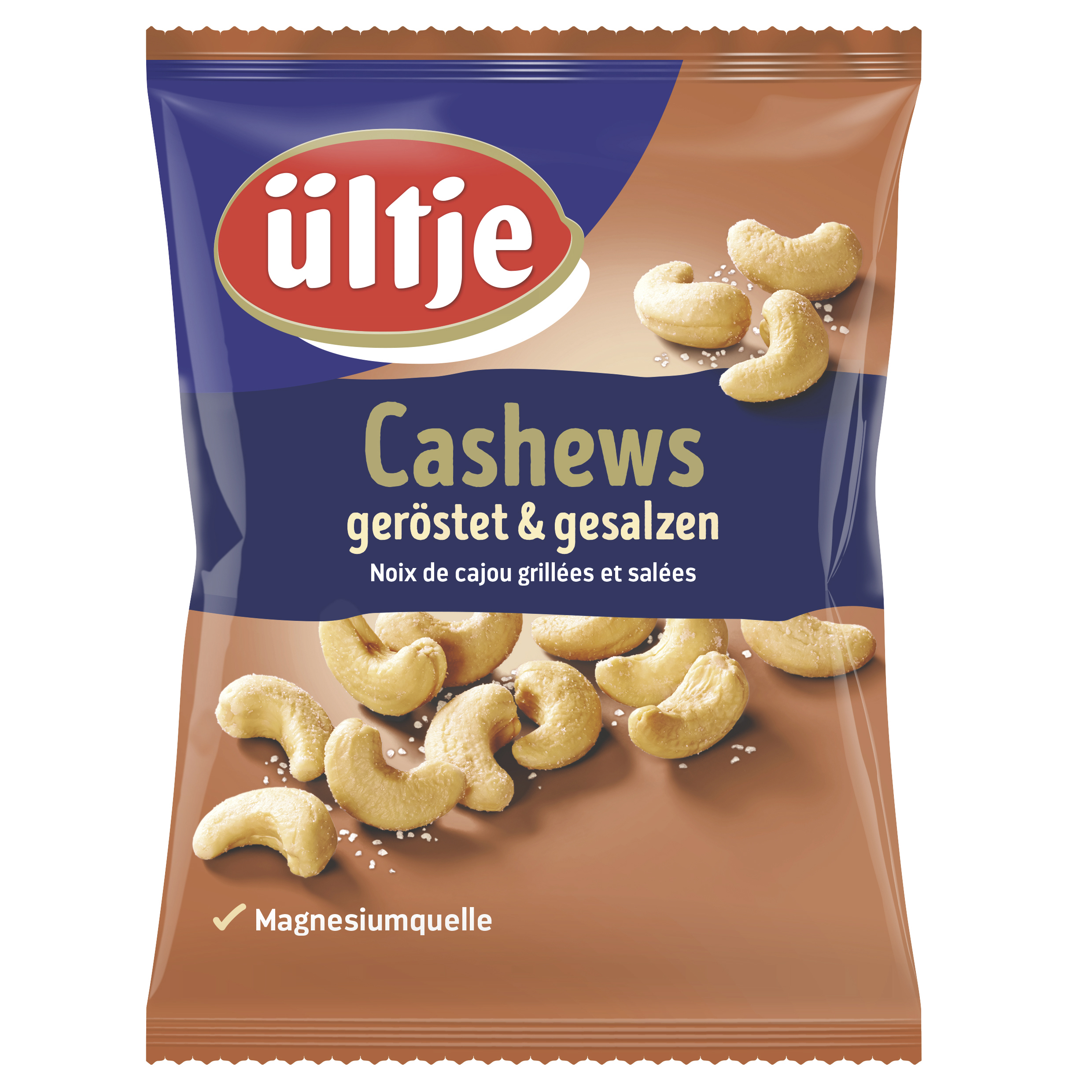 ültje Cashew Nuts salted 150g Roasted & salted cashew nuts are among the most premium of nuts and are really something very special: they have a sweetish, mild taste and are a fun snack for every occasion.