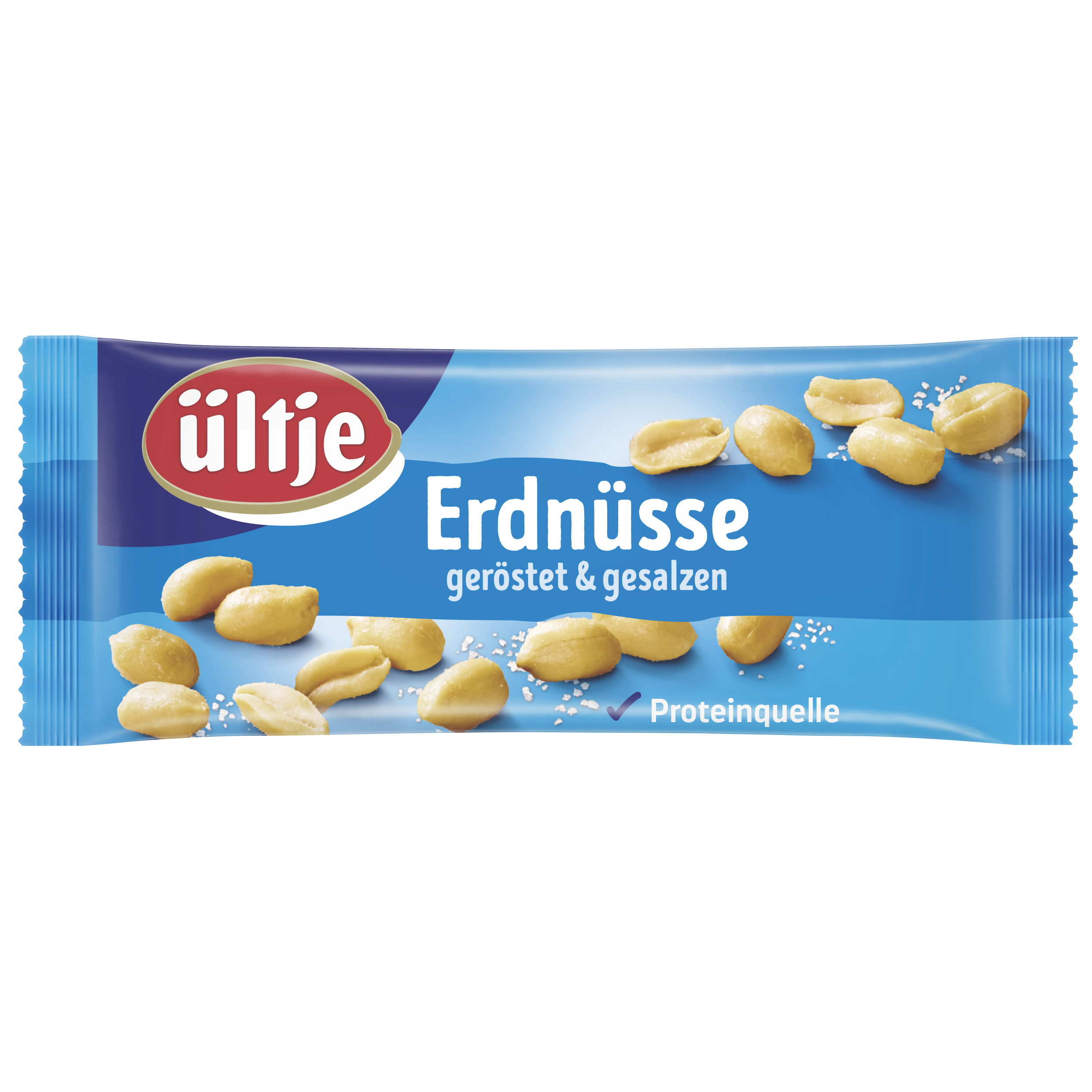 ültje Peanuts 50g (bag) The classic from ültje: salted peanuts, crisply roasted. These belong on the table at every party and are also a must for a cosy evening watching TV.